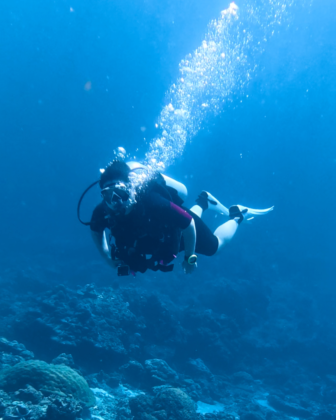 Carmen scuba diving